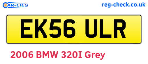 EK56ULR are the vehicle registration plates.