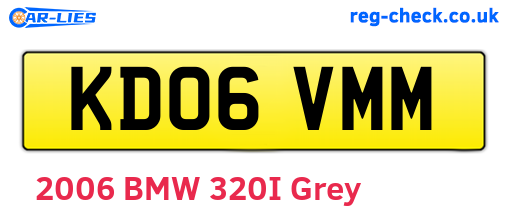 KD06VMM are the vehicle registration plates.