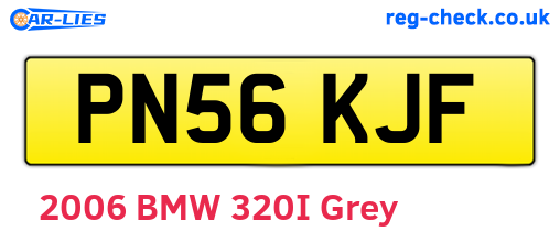 PN56KJF are the vehicle registration plates.
