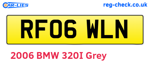 RF06WLN are the vehicle registration plates.