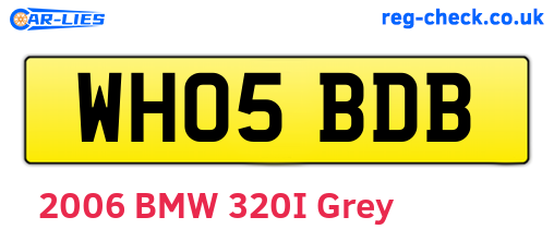 WH05BDB are the vehicle registration plates.