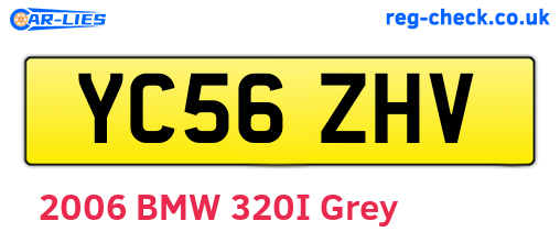 YC56ZHV are the vehicle registration plates.