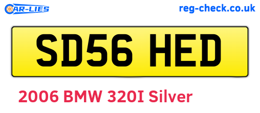 SD56HED are the vehicle registration plates.