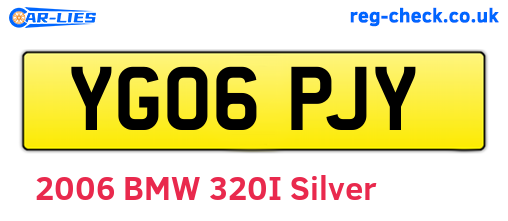 YG06PJY are the vehicle registration plates.