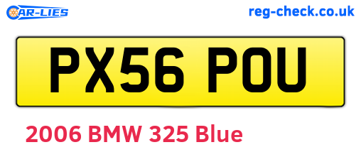 PX56POU are the vehicle registration plates.