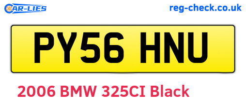 PY56HNU are the vehicle registration plates.