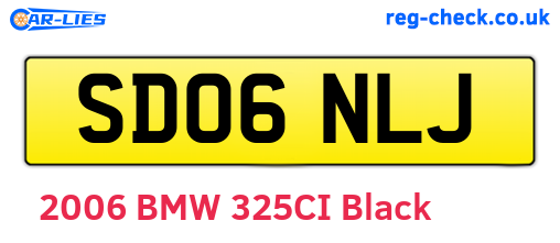 SD06NLJ are the vehicle registration plates.