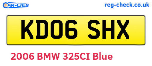 KD06SHX are the vehicle registration plates.