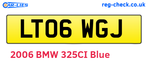 LT06WGJ are the vehicle registration plates.