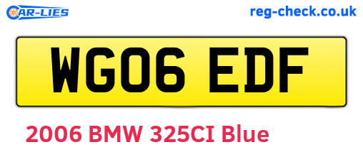 WG06EDF are the vehicle registration plates.