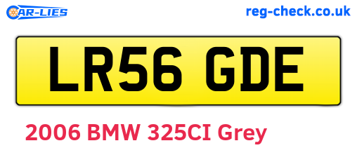 LR56GDE are the vehicle registration plates.