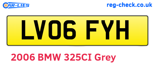 LV06FYH are the vehicle registration plates.