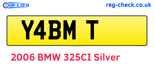 Y4BMT are the vehicle registration plates.