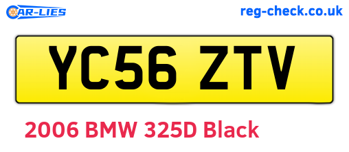 YC56ZTV are the vehicle registration plates.