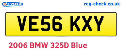 VE56KXY are the vehicle registration plates.