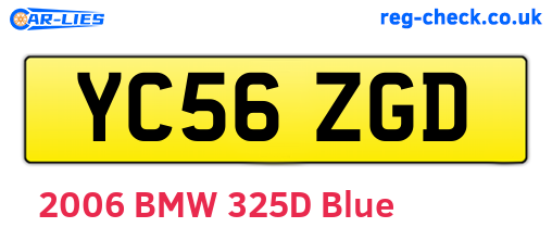 YC56ZGD are the vehicle registration plates.