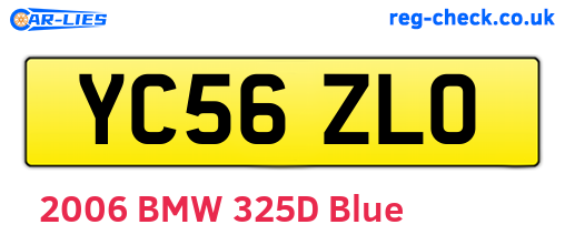 YC56ZLO are the vehicle registration plates.