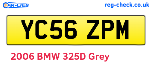 YC56ZPM are the vehicle registration plates.