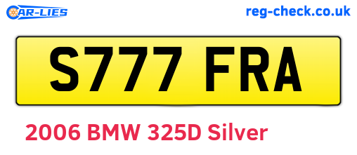S777FRA are the vehicle registration plates.