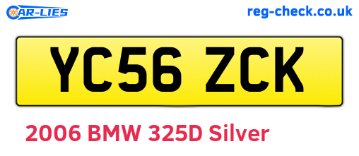 YC56ZCK are the vehicle registration plates.