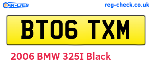 BT06TXM are the vehicle registration plates.