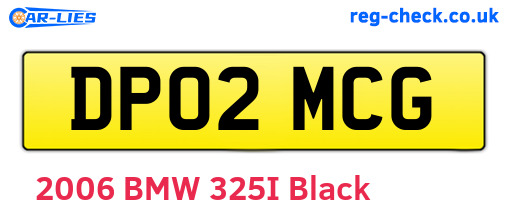 DP02MCG are the vehicle registration plates.