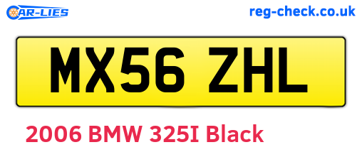 MX56ZHL are the vehicle registration plates.