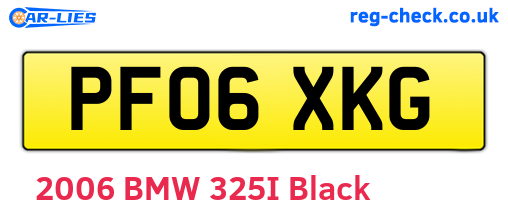 PF06XKG are the vehicle registration plates.