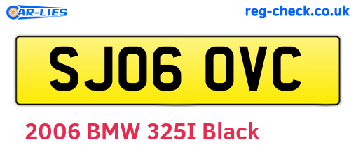 SJ06OVC are the vehicle registration plates.