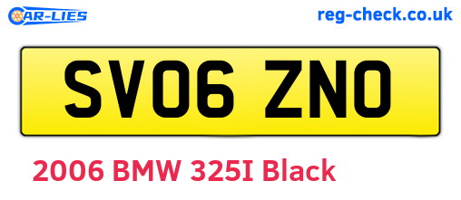 SV06ZNO are the vehicle registration plates.