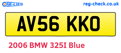 AV56KKO are the vehicle registration plates.