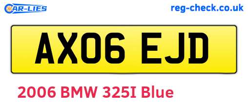 AX06EJD are the vehicle registration plates.