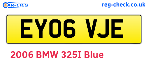 EY06VJE are the vehicle registration plates.