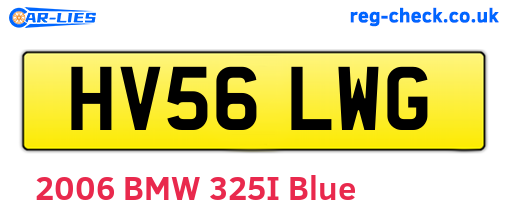 HV56LWG are the vehicle registration plates.