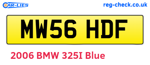 MW56HDF are the vehicle registration plates.