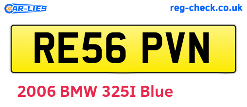 RE56PVN are the vehicle registration plates.