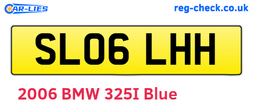 SL06LHH are the vehicle registration plates.