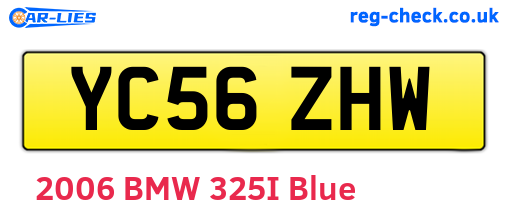 YC56ZHW are the vehicle registration plates.