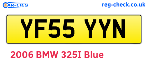 YF55YYN are the vehicle registration plates.
