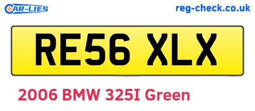 RE56XLX are the vehicle registration plates.
