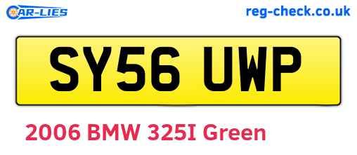 SY56UWP are the vehicle registration plates.