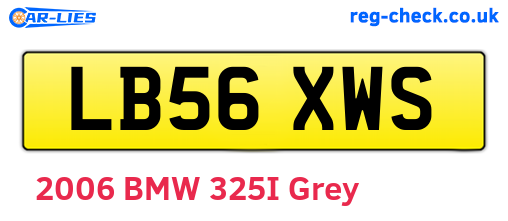 LB56XWS are the vehicle registration plates.