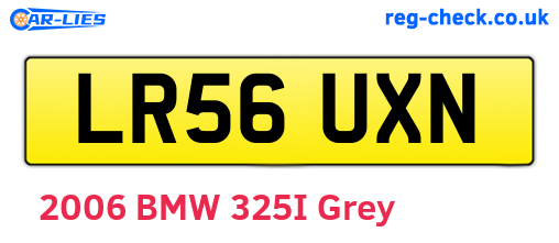 LR56UXN are the vehicle registration plates.