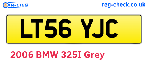 LT56YJC are the vehicle registration plates.