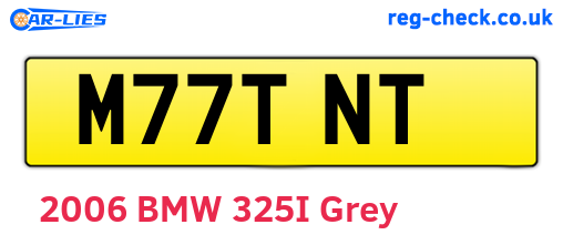 M77TNT are the vehicle registration plates.