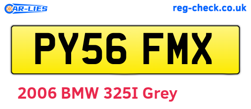 PY56FMX are the vehicle registration plates.