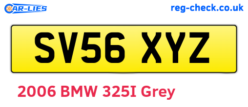 SV56XYZ are the vehicle registration plates.