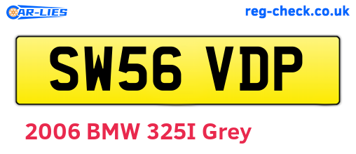 SW56VDP are the vehicle registration plates.