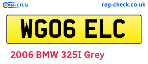 WG06ELC are the vehicle registration plates.