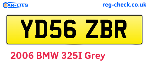YD56ZBR are the vehicle registration plates.